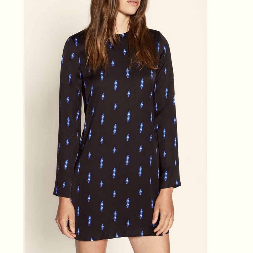 EQUIPMENT Anjelisa Lightning-Bolt Shift Dress